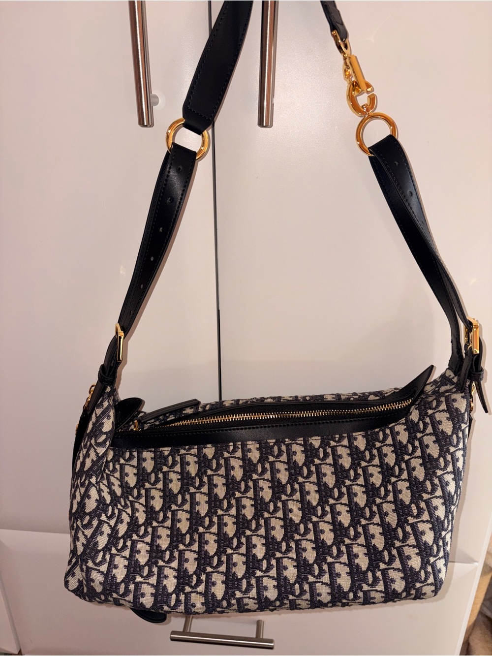Christian Dior Journey Bag Oblique Jacquard Medium Navy Blue - Picture 5 of 12